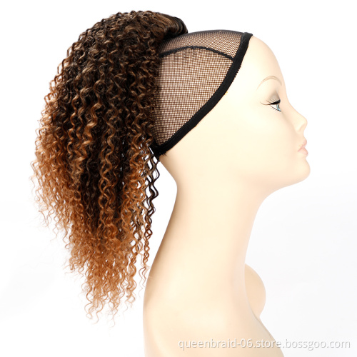 Short Afro Curly Ponytail Hair Piece for African American Black Women Ponytail Extension Afro Drawstring Curly Ponytail